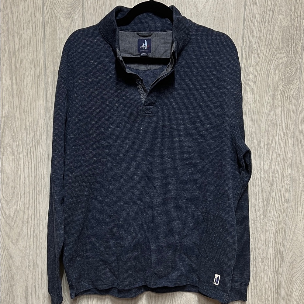 Johnnie-O Dark Blue Men's Sweater Sz Large Quarter Button Down
